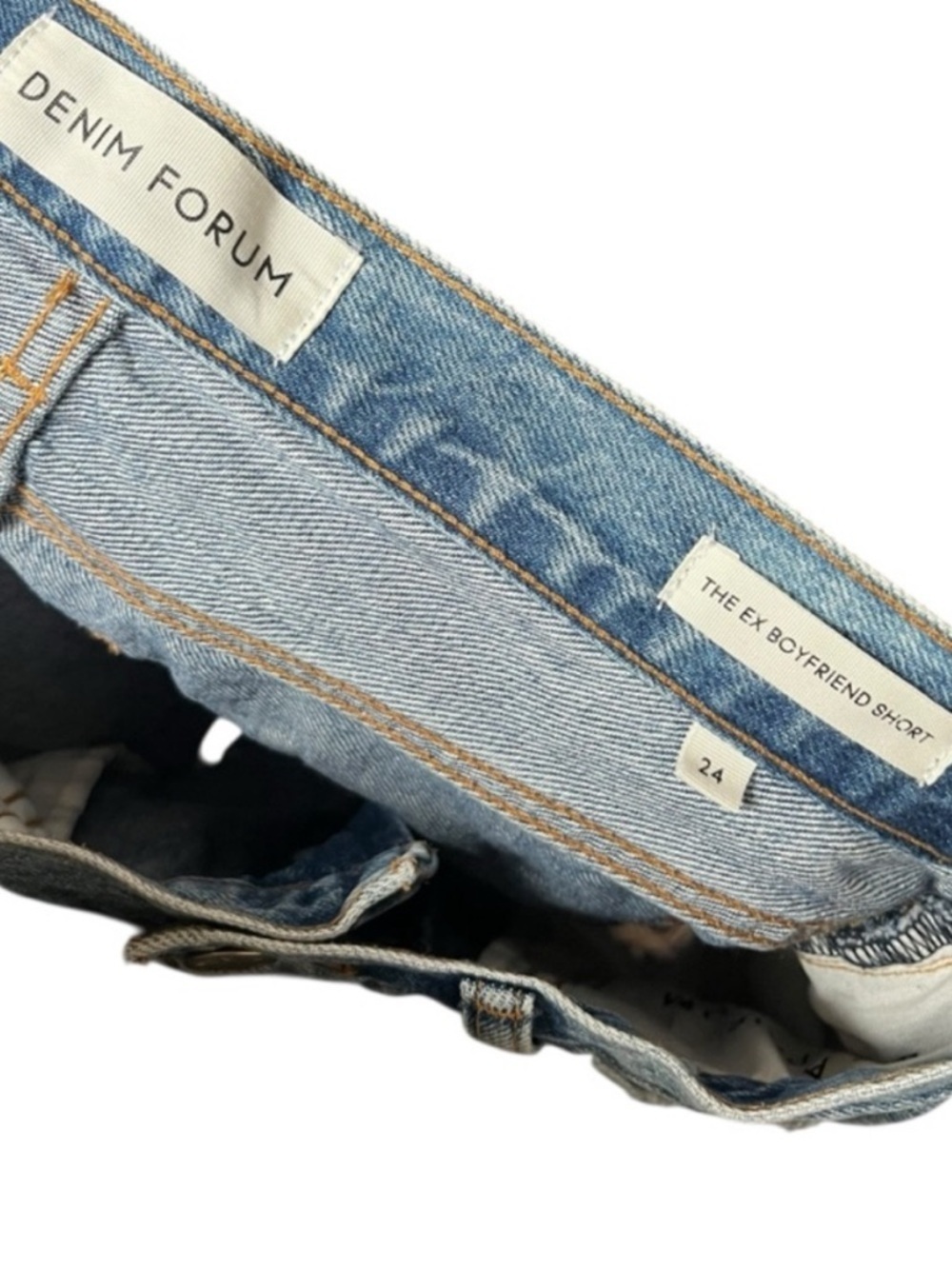 Denim Forum Ex Boyfriend Short 24 Light Wash Denim Forum Shorts Aritzia - Picture 8 of 10